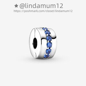 Pandora Blue Sparkle Clip Charm